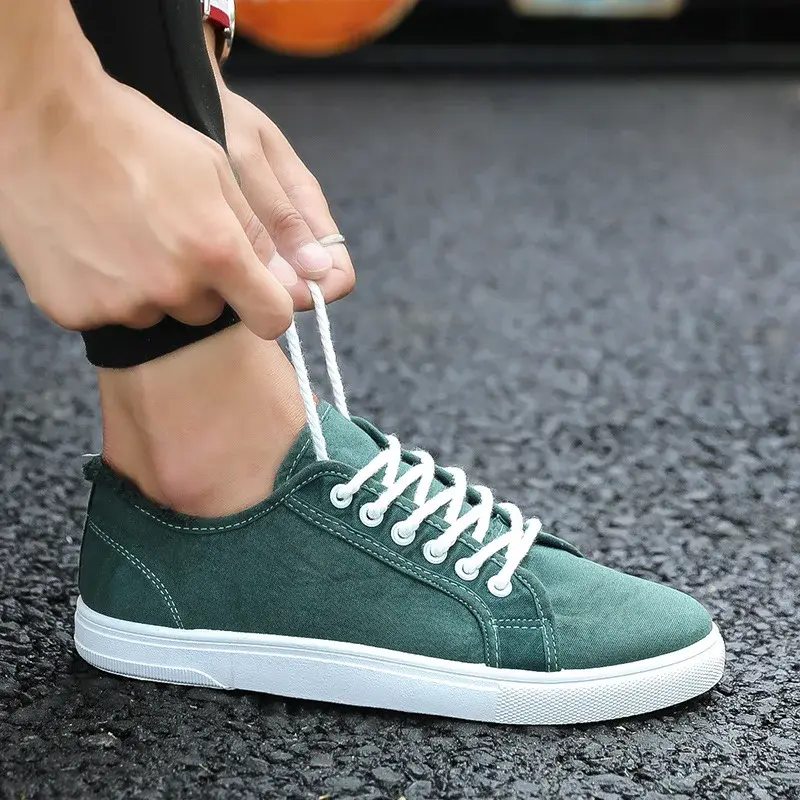 XIHAHA New Fashion Canvas Sneakers for Men Low Top Trainers Mens Vulcanized Shoe Anti-odor Men's Sports Shoes