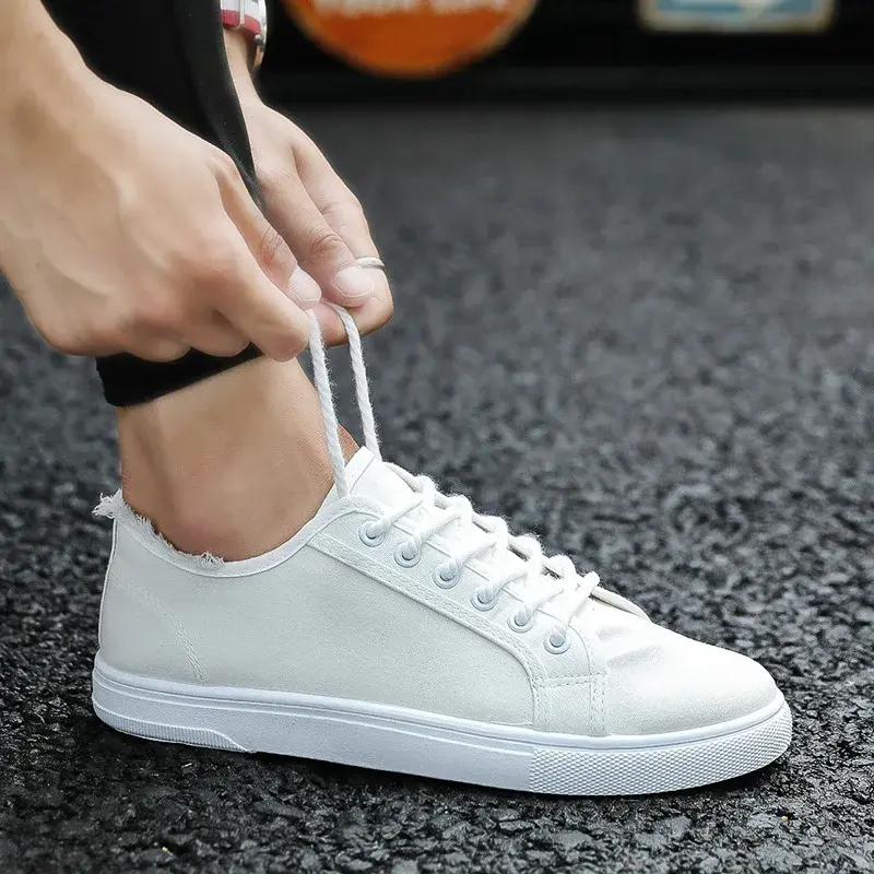 XIHAHA New Fashion Canvas Sneakers for Men Low Top Trainers Mens Vulcanized Shoe Anti-odor Men's Sports Shoes