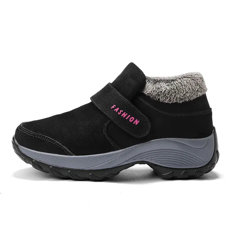 XIHAHA Winter Running Shoes New Plush Women's Shoes Sports Shoes Outdoor Short Plush Warm Snow Boots Brand Woman Light Sneakers