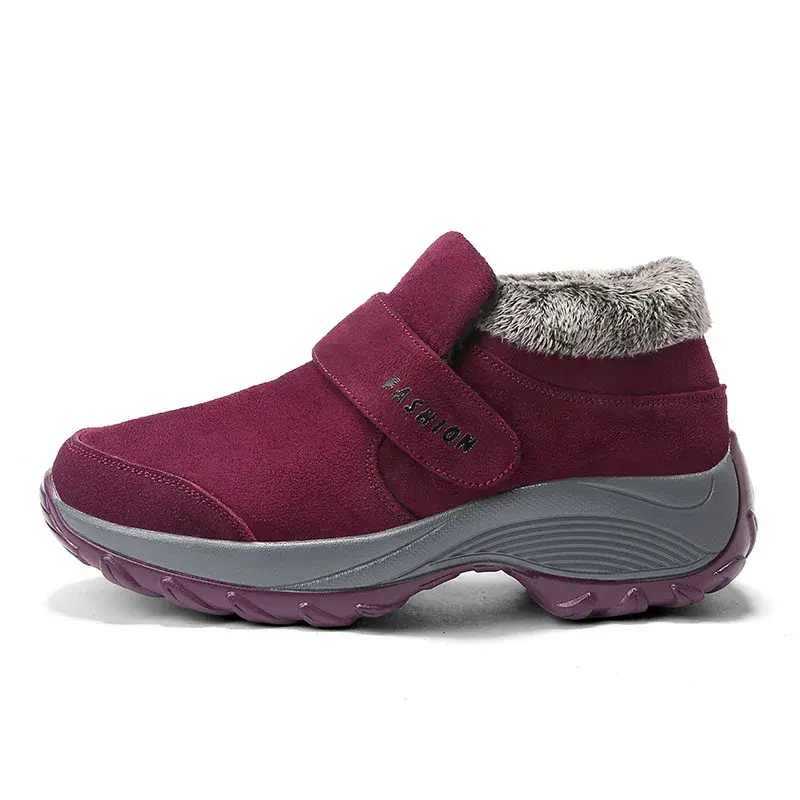 XIHAHA Winter Running Shoes New Plush Women's Shoes Sports Shoes Outdoor Short Plush Warm Snow Boots Brand Woman Light Sneakers