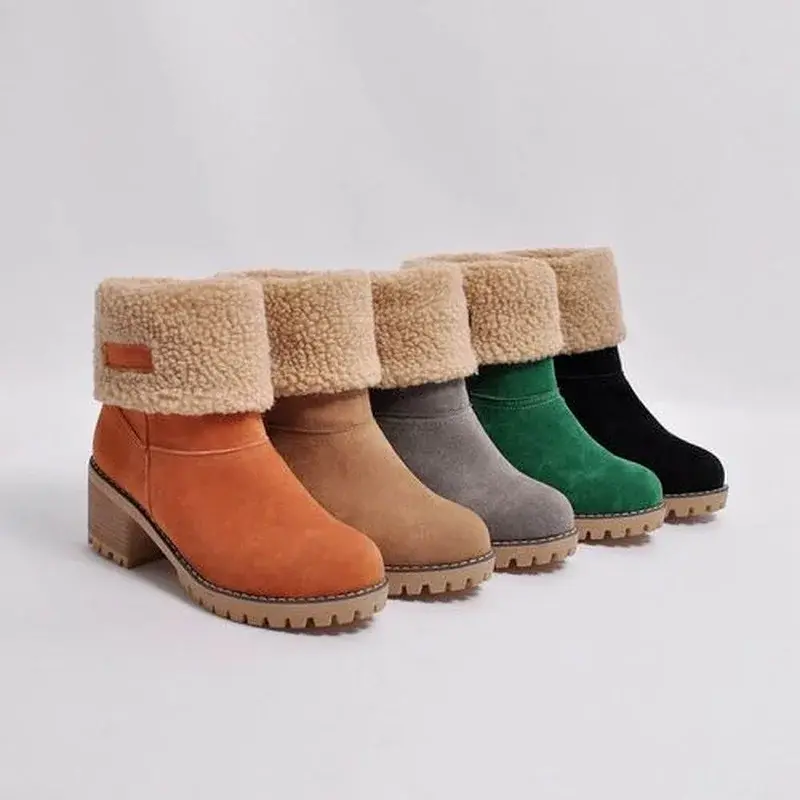 XIHAHA New Fashion Walking New Couple Shoes in Winter, Boots, Two Women Wearing Warm Snow Boots Mens Woman Sports Shoes