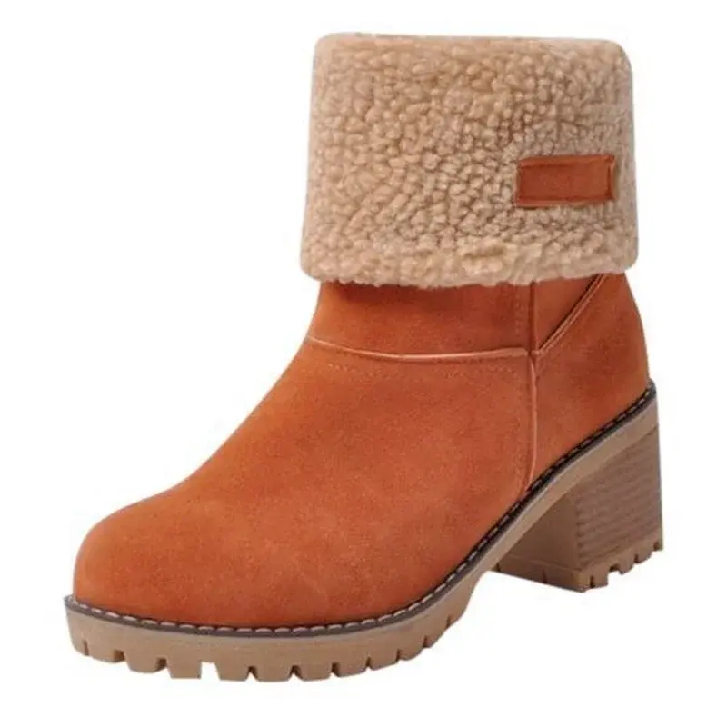 XIHAHA New Fashion Walking New Couple Shoes in Winter, Boots, Two Women Wearing Warm Snow Boots Mens Woman Sports Shoes