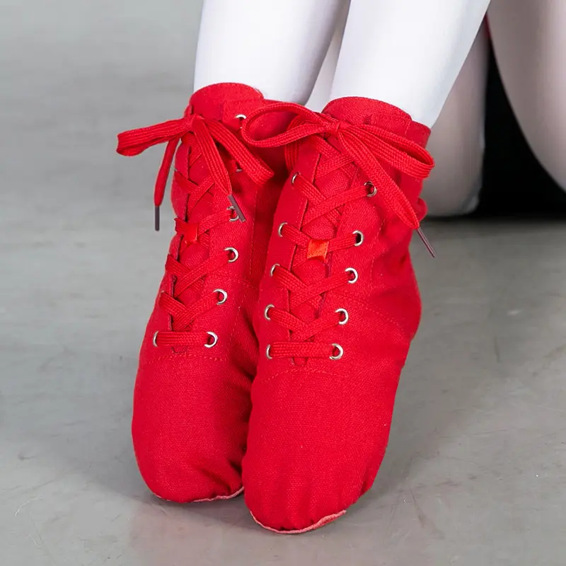 XIHAHA New Fashion Men Women Sports Dancing Sneakers Jazz Dance Shoes Lace Up Dancing Boots Woman High Help Sneakers