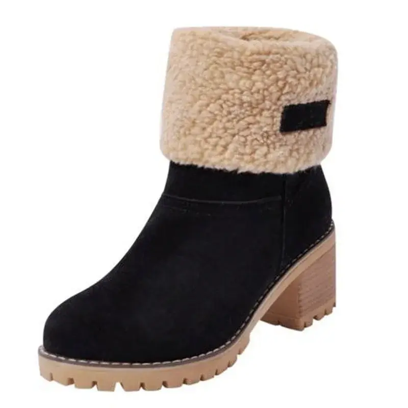 XIHAHA New Fashion Walking New Couple Shoes in Winter, Boots, Two Women Wearing Warm Snow Boots Mens Woman Sports Shoes
