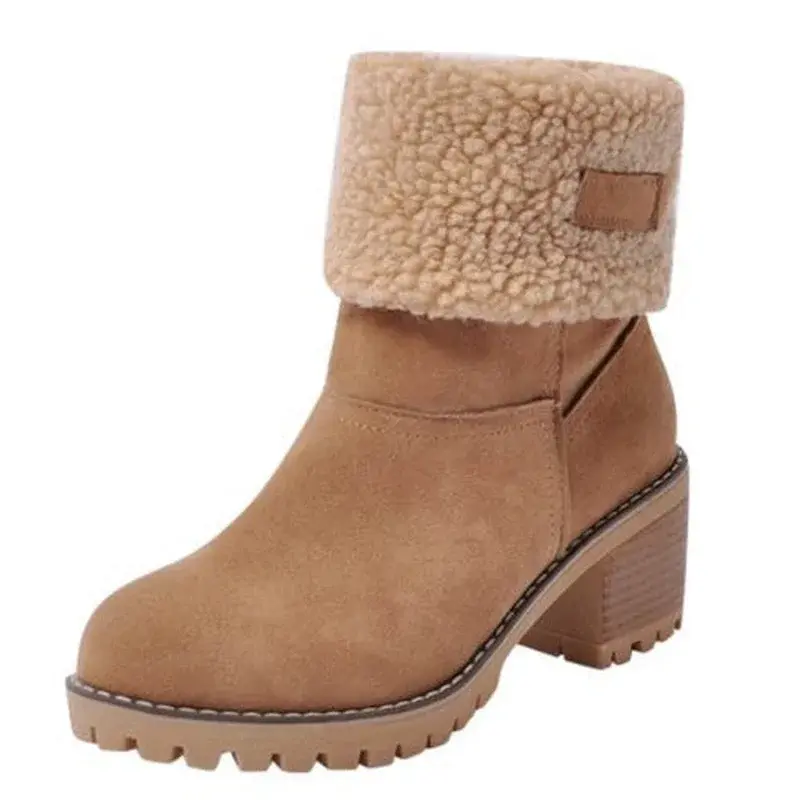XIHAHA New Fashion Walking New Couple Shoes in Winter, Boots, Two Women Wearing Warm Snow Boots Mens Woman Sports Shoes