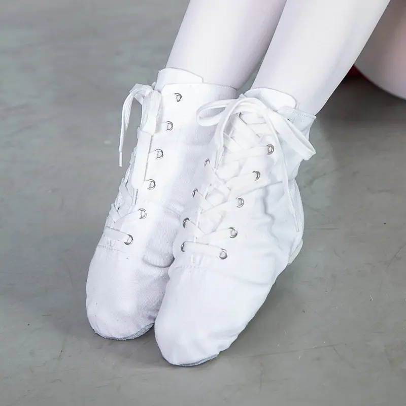 XIHAHA New Fashion Men Women Sports Dancing Sneakers Jazz Dance Shoes Lace Up Dancing Boots Woman High Help Sneakers