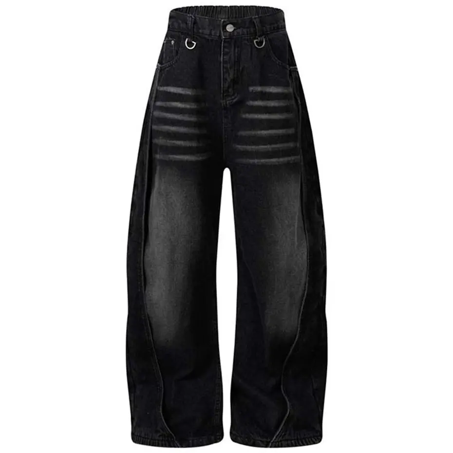 Vintage Baggy Jeans Men's Loose Wide Leg Denim Pants Streetwear Harajuku Hip Hop Jeans