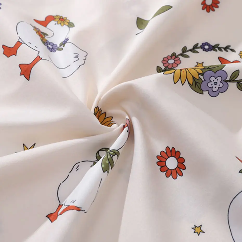 Funny Cartoon White Goose Duck Graphic Print Shirts Harajuku Short Sleeve Button Up Blouse 2024 Hip Hop Summer Loose Casual Tops