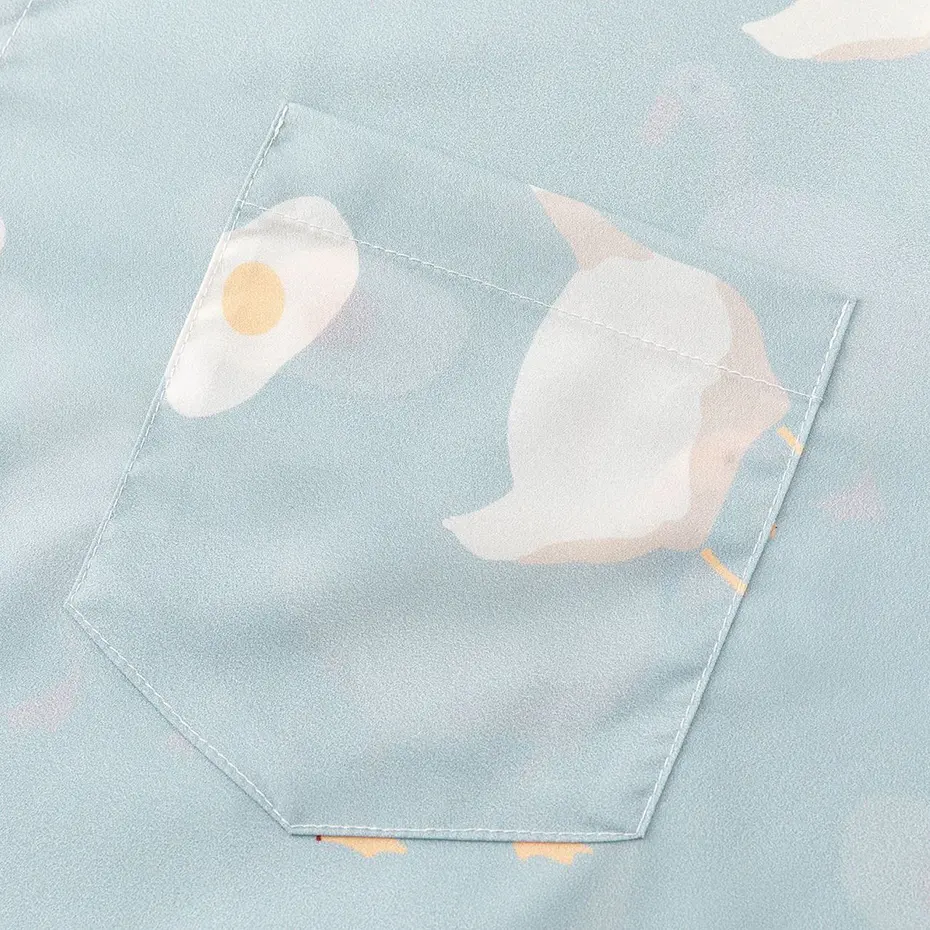 Men Streetwear Shirt Funny Duck Egg Graphic Hawaiian Shirt Aloha Hip Hop Summer Casual Street Beach Shirt Short Sleeve Blouse