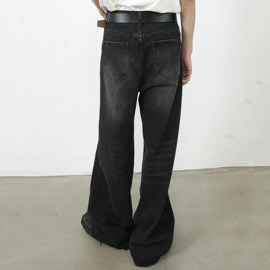 Vintage Baggy Jeans Men Black Blue Loose Straight Denim Pants Streetwear Retro Jeans Trousers Hip Hop Harajuku