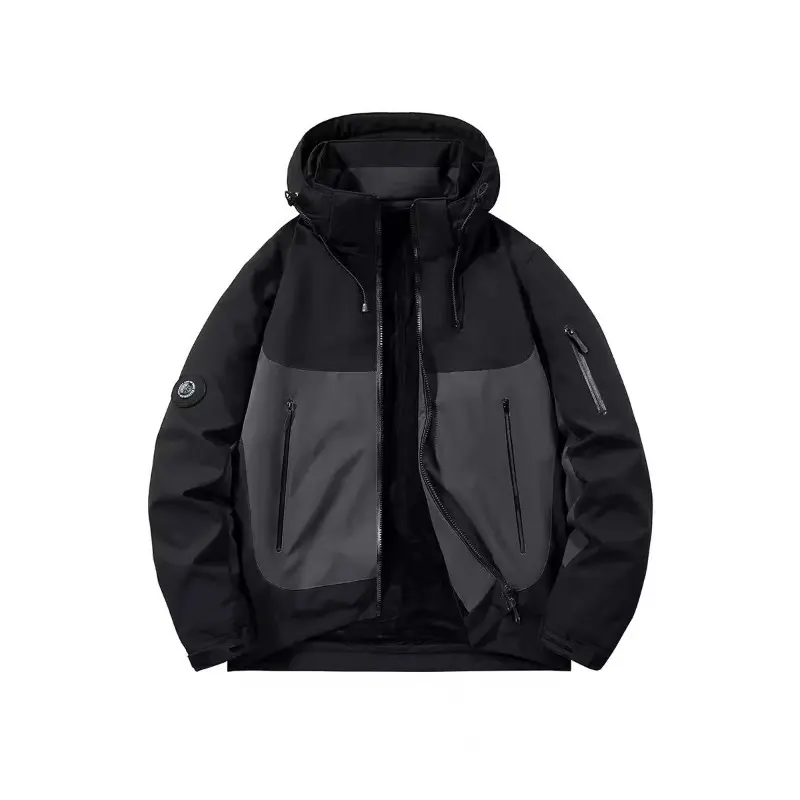 New Winter Men Outdoor Hooded Down Jackets Windproof Rainproof Fleece Warm Parkas Male Thicker Casual Coats Man Jackets Size 5XL