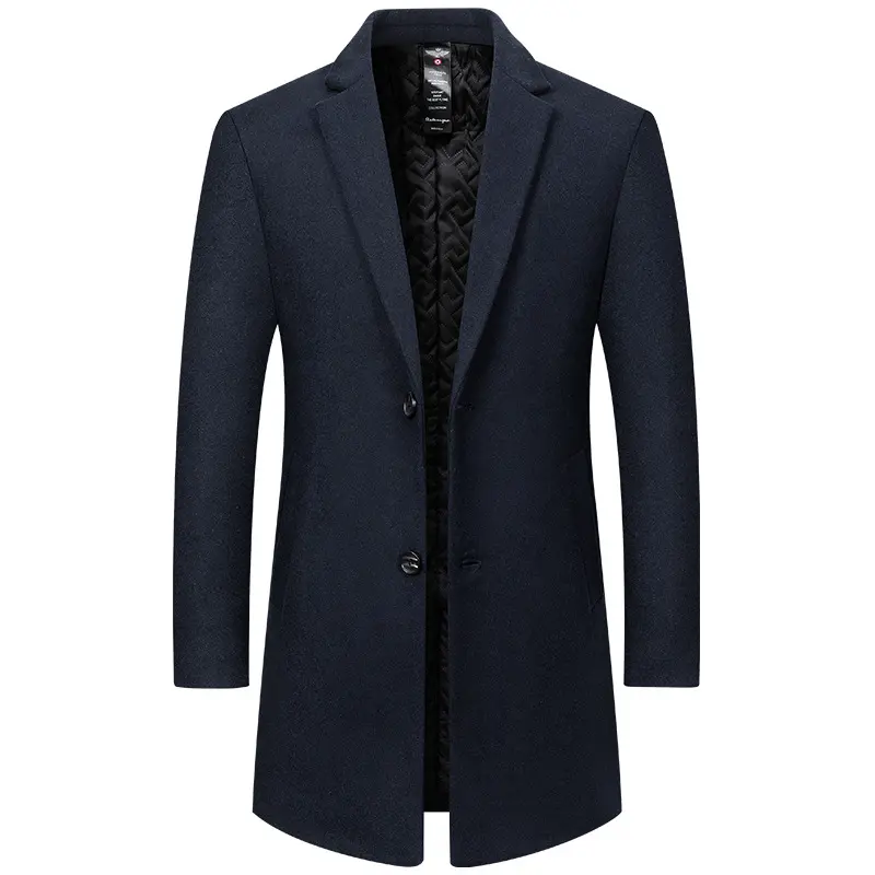 New Winter Men Business Casual Trench Coats Long Jackets Overcoats Male Cashmere Trench Coats Man Woolen Blends Coats Size 5XL