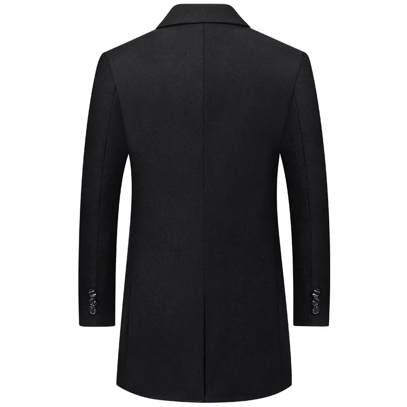 New Winter Men Business Casual Trench Coats Long Jackets Overcoats Male Cashmere Trench Coats Man Woolen Blends Coats Size 5XL