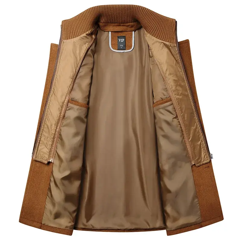 Men Winter Jackets Cashmere Overcoats Wool Blends Trench Coats High Quality New Winter Coats Male Business Casual Trench Coats