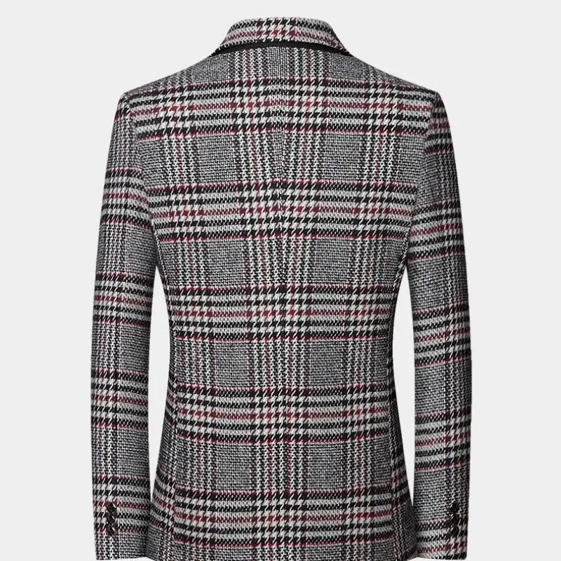Men Plaid Business Casual Blazers Jackets New Spring Autumn Suits Coats High Quality Male Slim Fit Blazers Jackets Coats Size 4X