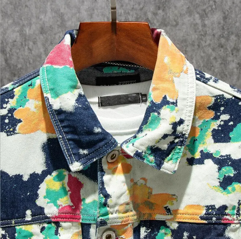 Men Camouflage Denim Jackets and Caots Casual Jeans Jackets New Fashion Male Denim Coats High Quality Men Loose Jean Jacket 4XL