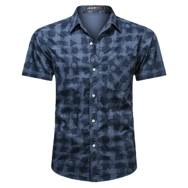 New Summer Men Thin Short Sleeved Casual Shirts High Quality Male Cotton Plaid Comfortable Daily Shirts Fashion Clothing Size 5X