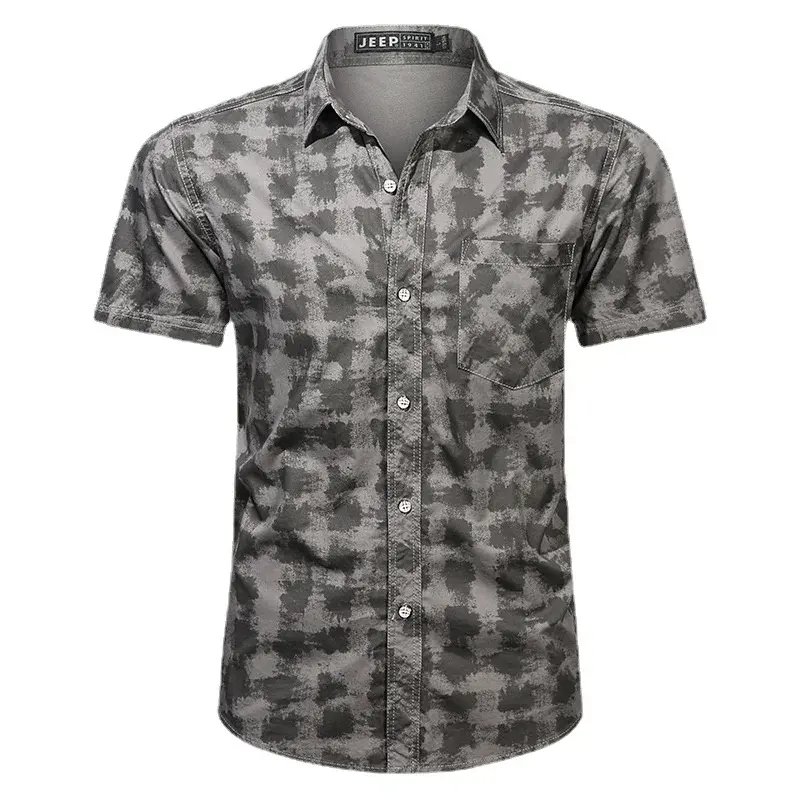 New Summer Men Thin Short Sleeved Casual Shirts High Quality Male Cotton Plaid Comfortable Daily Shirts Fashion Clothing Size 5X