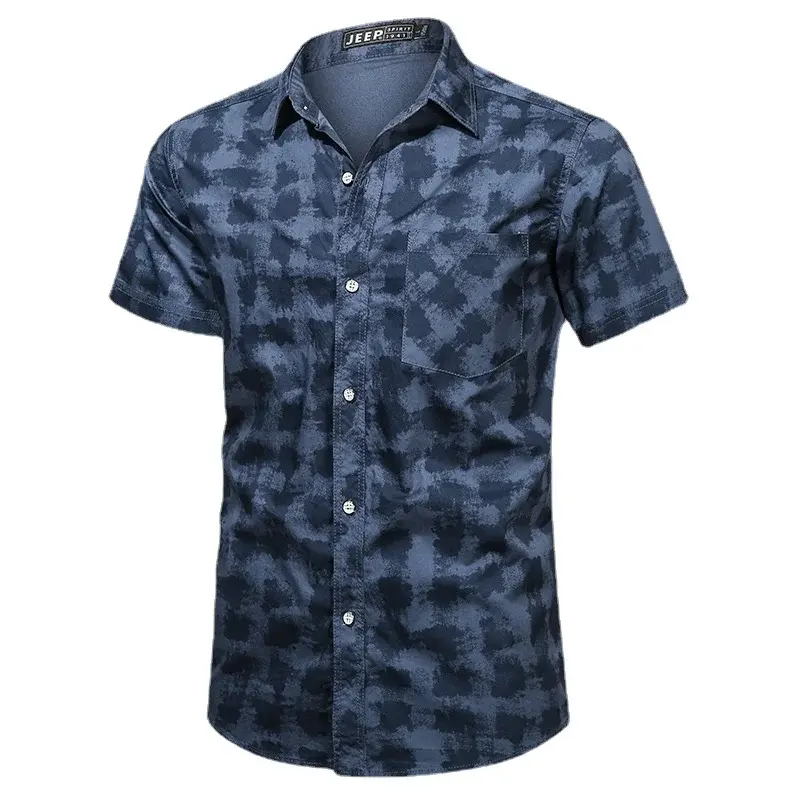 New Summer Men Thin Short Sleeved Casual Shirts High Quality Male Cotton Plaid Comfortable Daily Shirts Fashion Clothing Size 5X