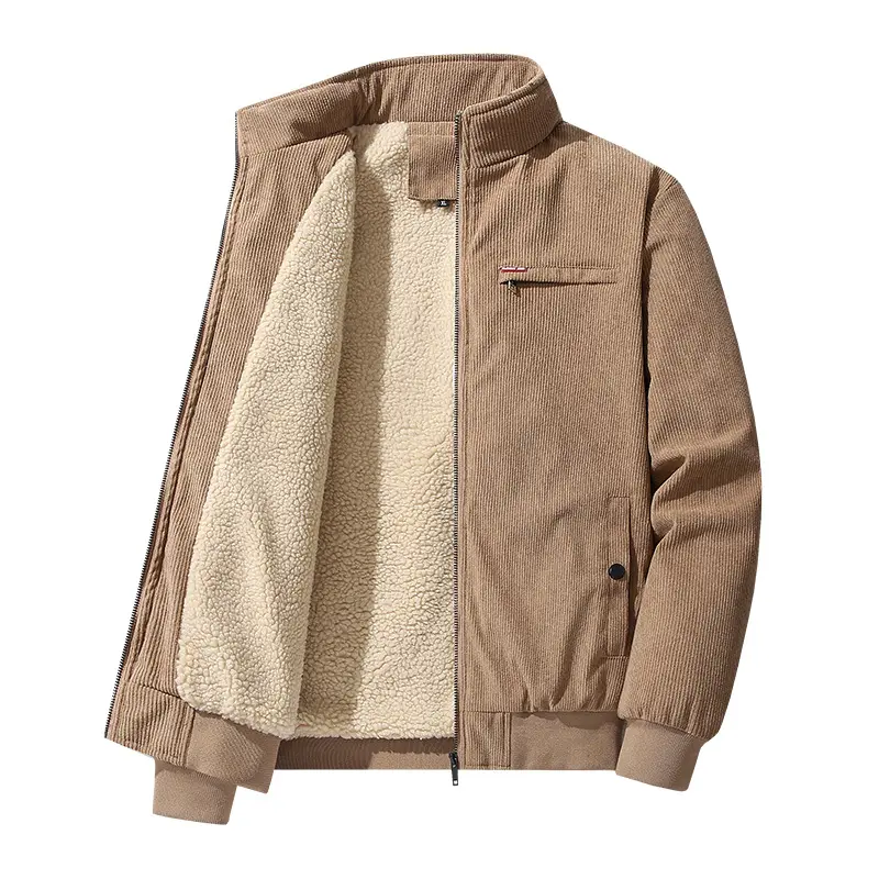 New Fashion Men Corduroy Winter Coats Fleece Down Jackets Casual Jaquetas Male Thicker Warm Parkas Short Winer Jackets Size 5XL