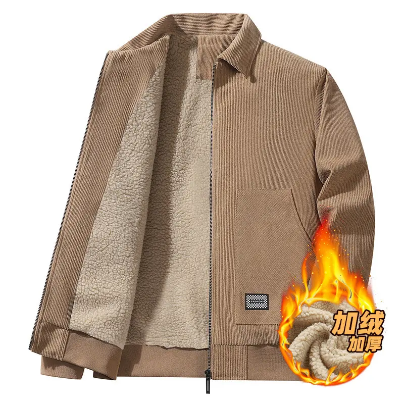 New Fashion Men Corduroy Winter Coats Fleece Down Jackets Casual Jaquetas Male Thicker Warm Parkas Short Winer Jackets Size 5XL