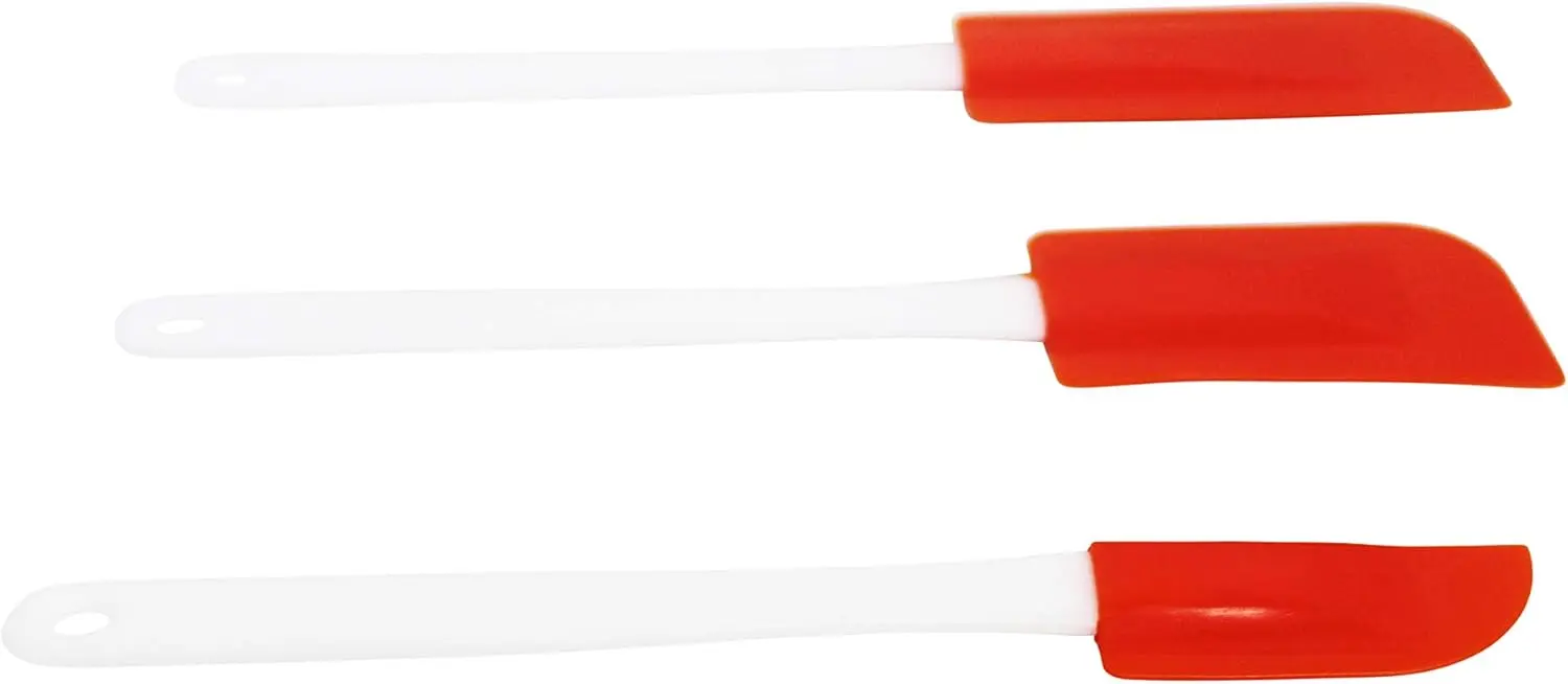 USA Plastic Spatula Set, 3-Piece, Orange