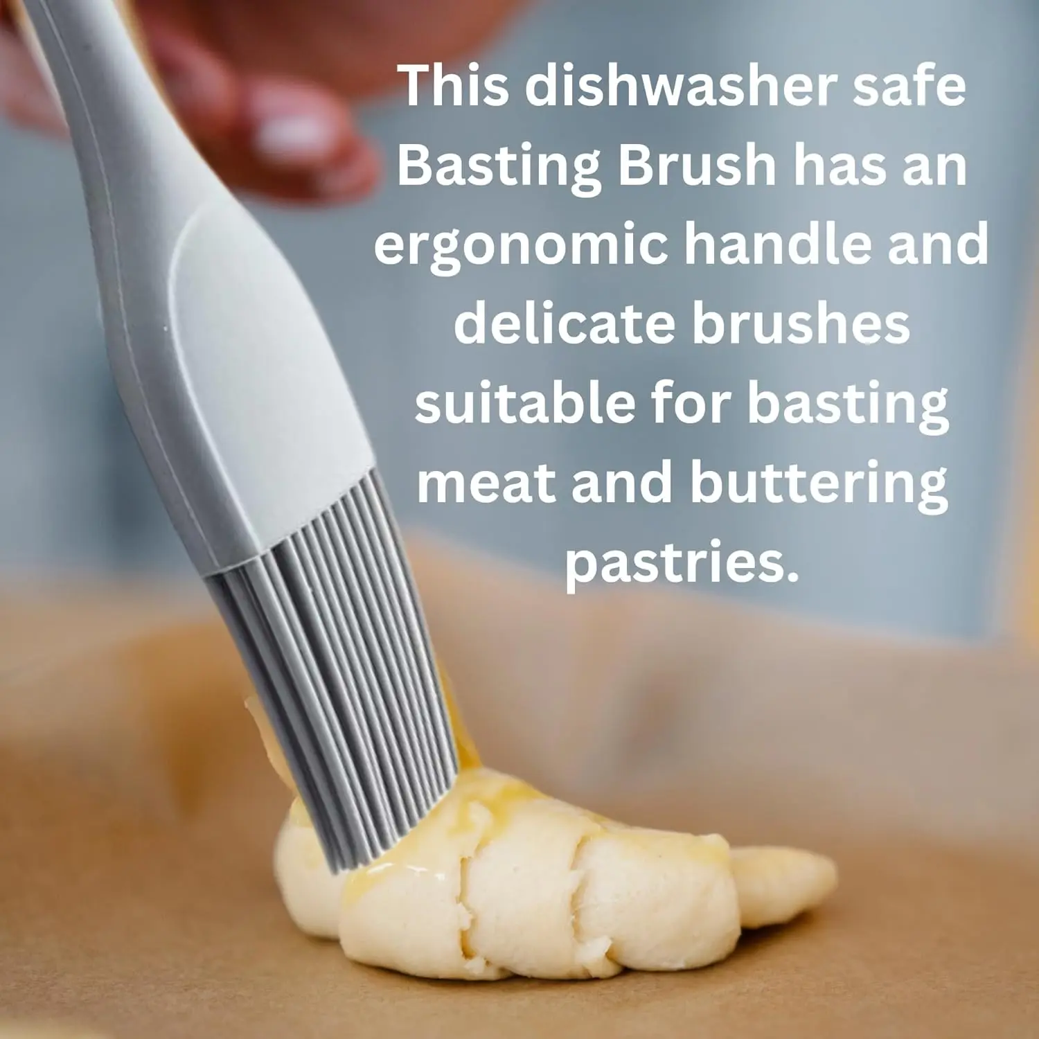 Silicone Basting Brush for Cooking, NSF Certified, Heat Resistant to 400°, Dishwasher Safe, BPA Free, One-Piece Construction