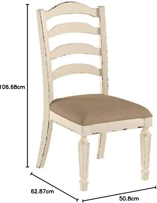 Realyn Dining Room Upholstered Chair 2 Count, Antique White