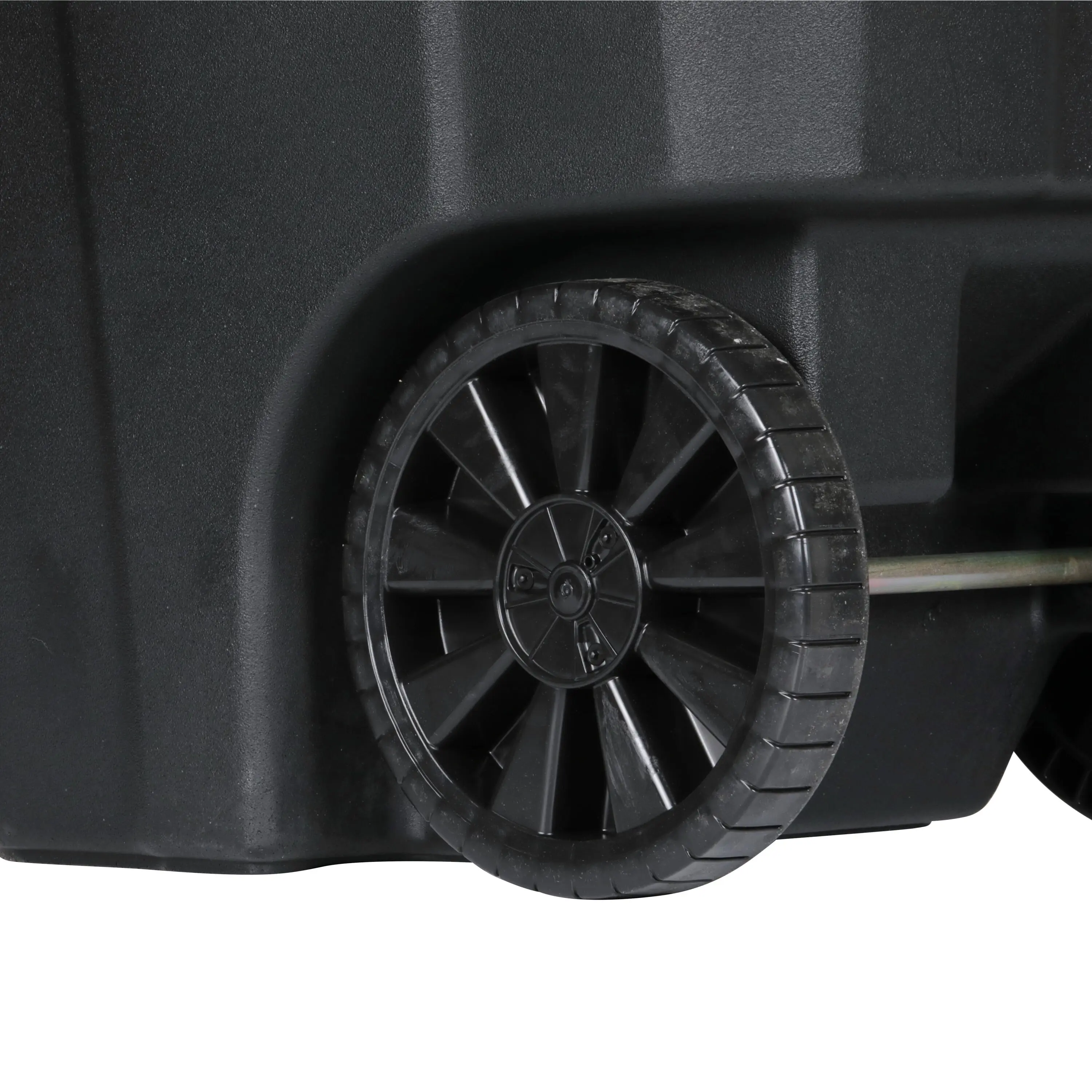 64 gallon black garbage can with wheels and lid