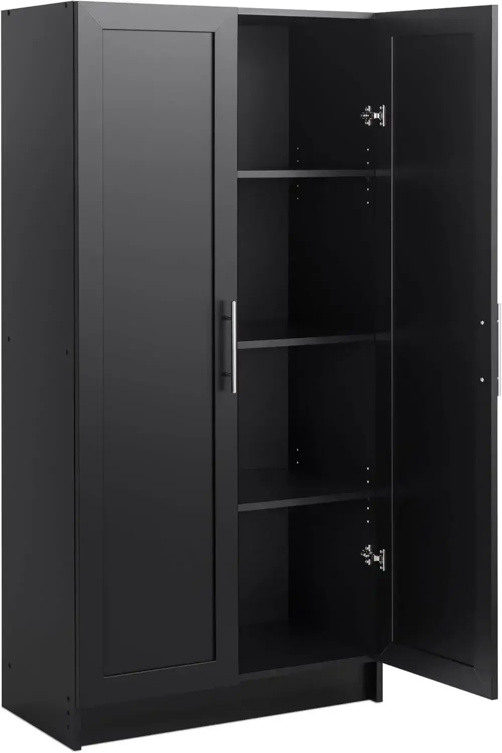 Elite Storage Cabinet, 16.75" D x 32" W x 65" H, Black