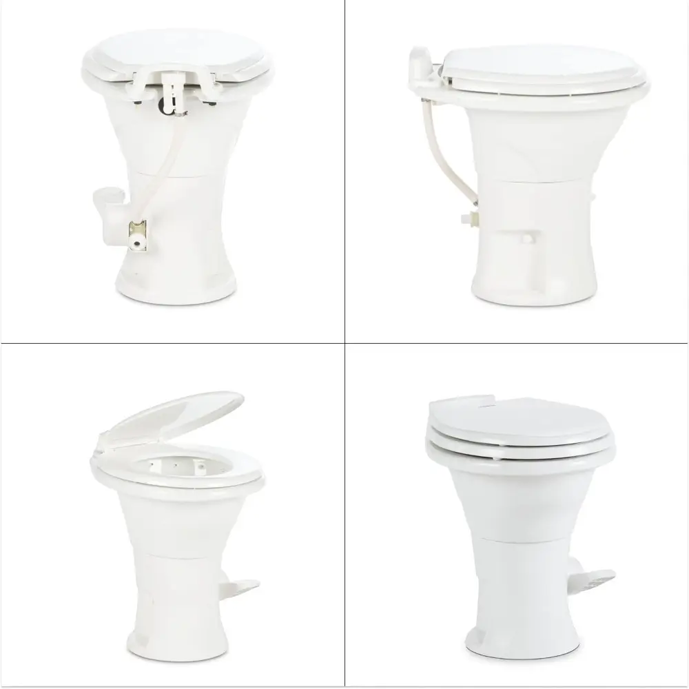 310 Standard Toilet - White, Oblong Shape, Lightweight and Efficient with Pressure-Enhanced PowerFlush and Slow Close Seat Cove