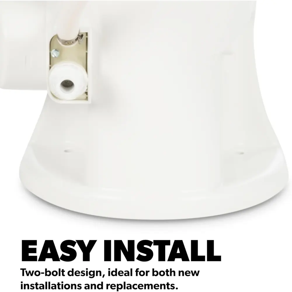 310 Standard Toilet - White, Oblong Shape, Lightweight and Efficient with Pressure-Enhanced PowerFlush and Slow Close Seat Cove