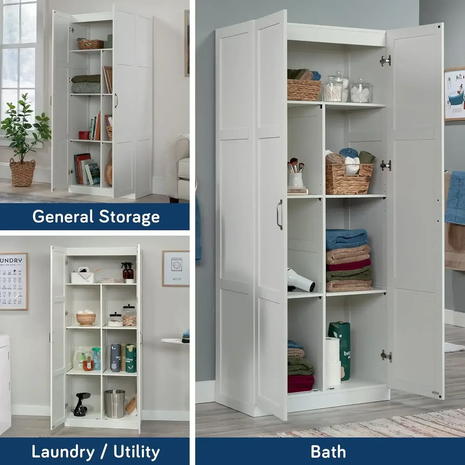 Select Storage Cabinet/ Pantry cabinets, White finish