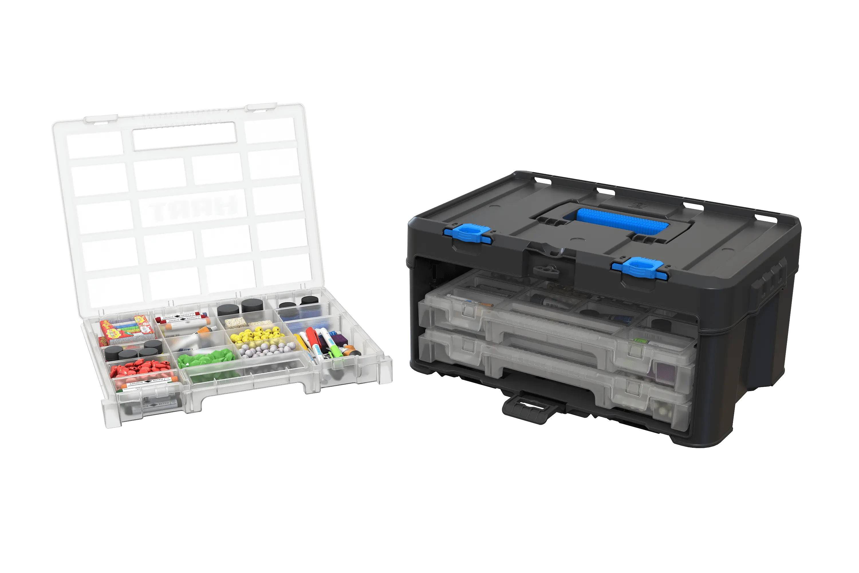 Stack System 3 Case Organizer for Parts and Tools, Integrates with the Modular Storage System