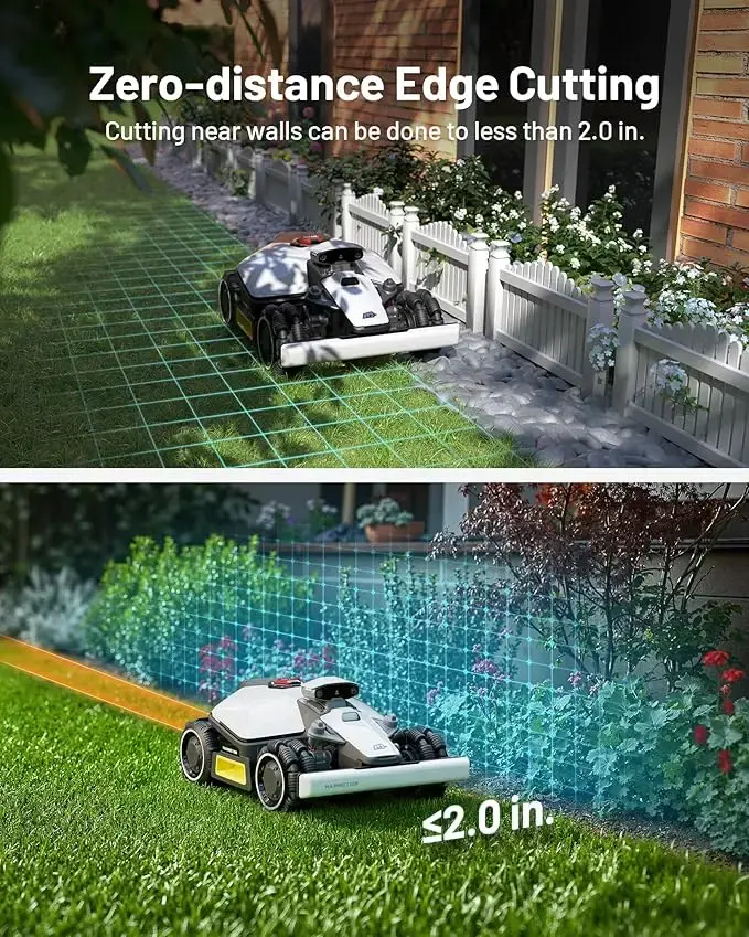 LUBA Mini AWD 800 Robot Lawn Mower, Max. 0.25 Acre with 4G, All-Wheel-Drive for 80% Slope, Reception 0.2 Acre