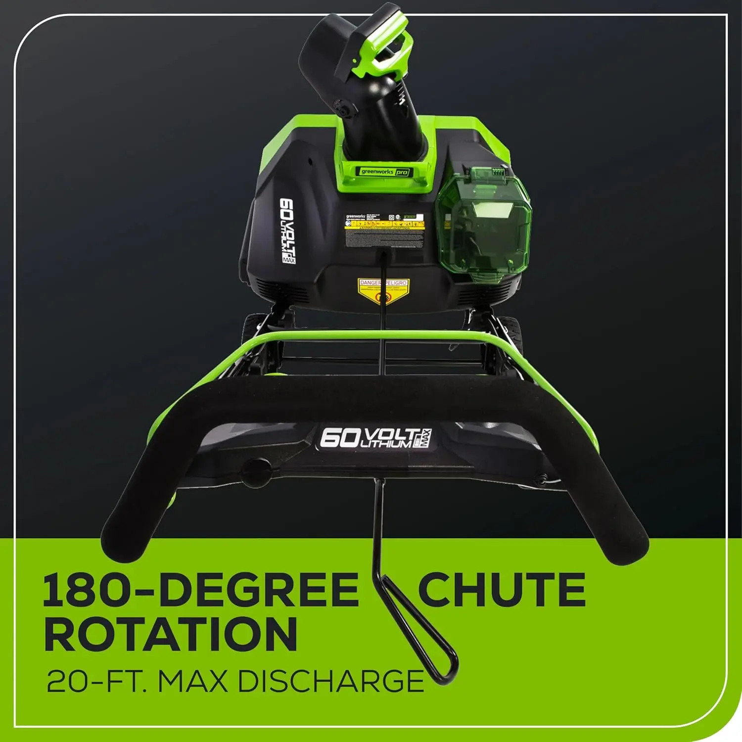 60V 20" Brushless Cordless Snow Blower (Single-Stage), 5.0 Ah Battery and Charger Included
