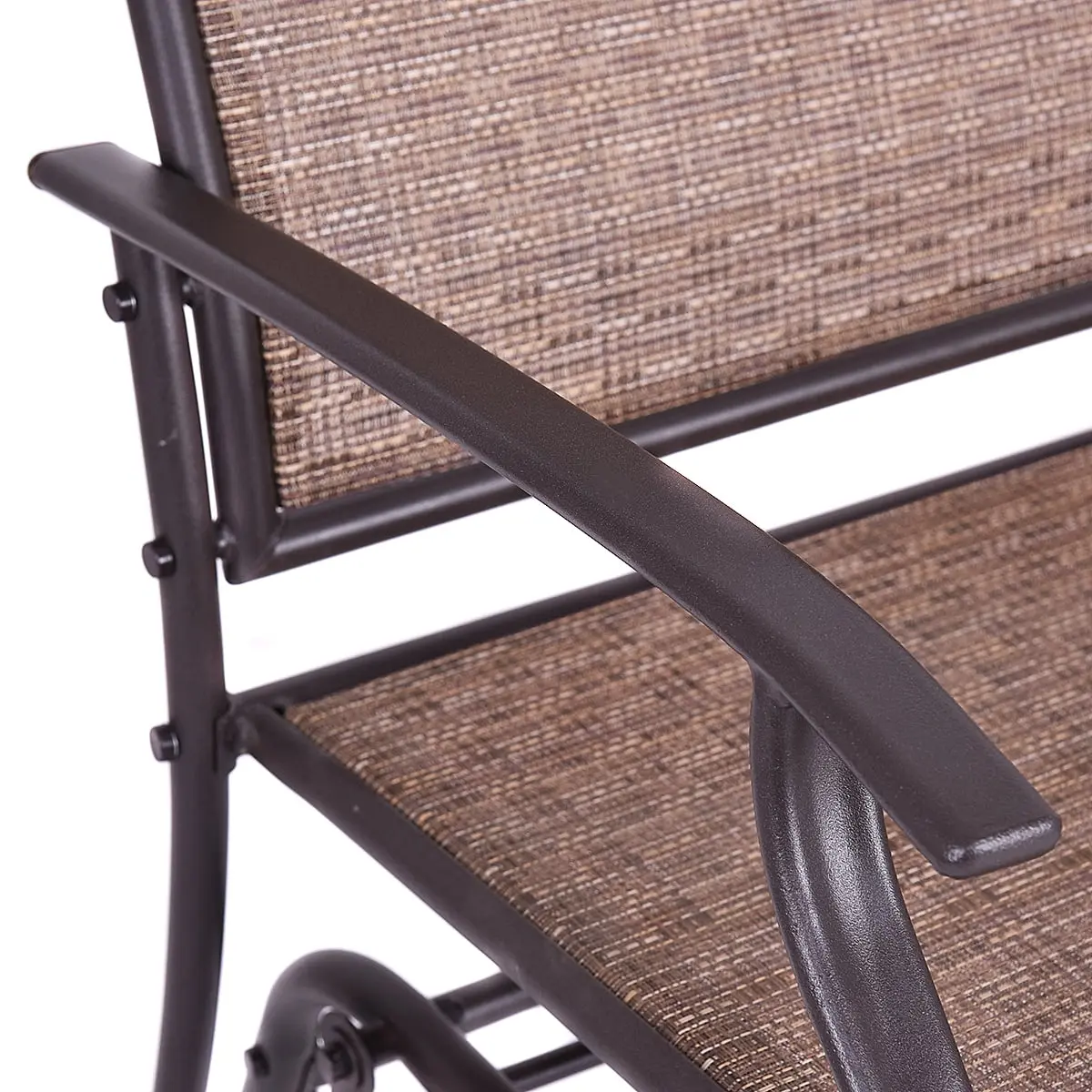 Patio Glider Outdoor Rocking Bench Double 2 Person Chair Loveseat Armchair Backyard
