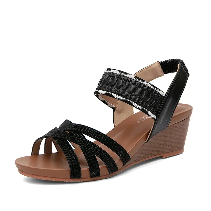 XIHAHA Women's Wedge Sandals Peep Toe Shoes Woman Platform Fashion 4.5cm Cool Summer Girl High Heel dances Shoes Female