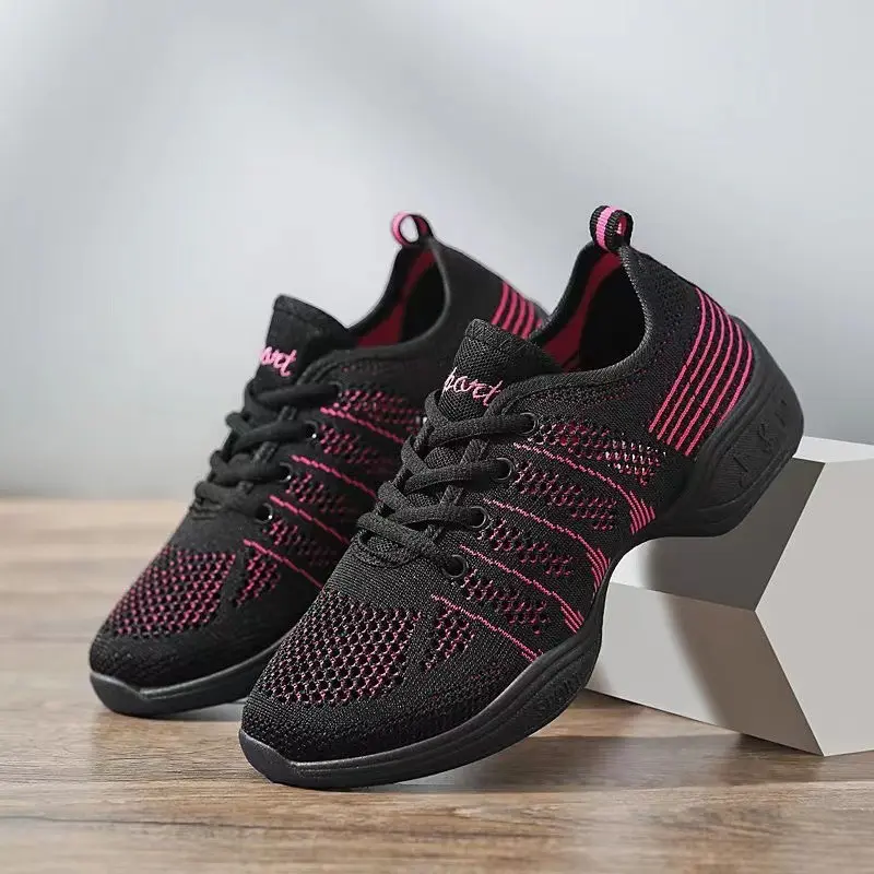 XIHAHA Fashion Sports Women Feature Soft Outsole Breath Dance Shoes Sneakers for Woman Mesh Practice Shoe Modern Jazz Shoes