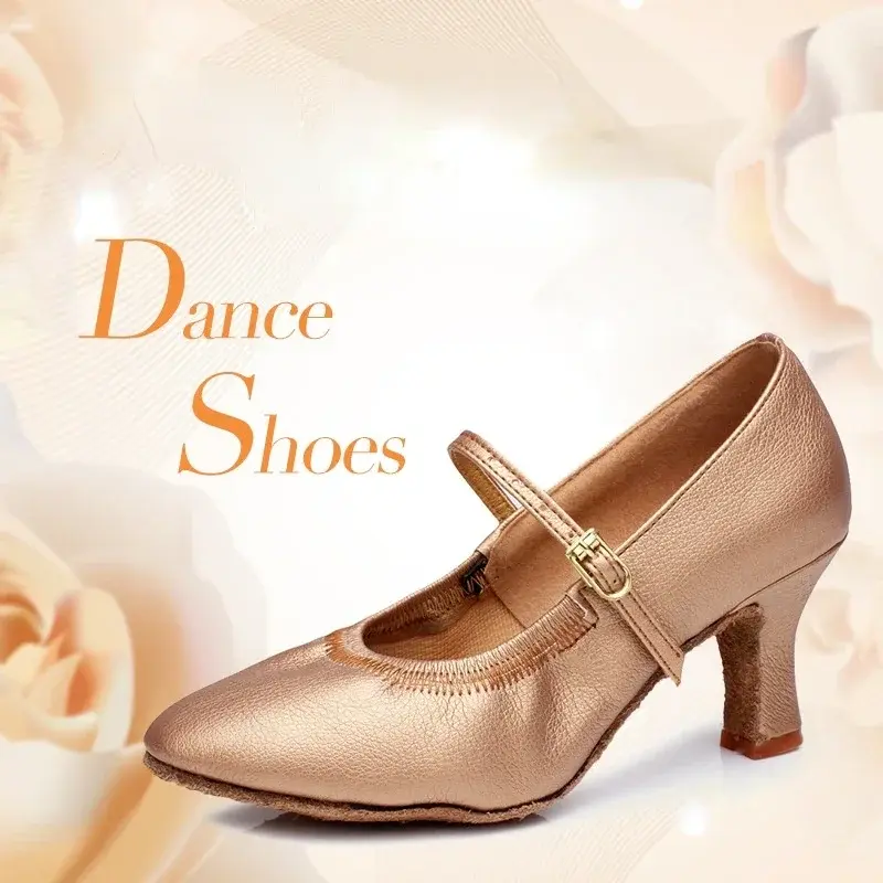 XIHAHA New Modern Dance Shoes Woman Girls Dancing Shoes High Heeled Ballroom Latin Dance Shoes for Women 3CM 5CM 7CM Heel