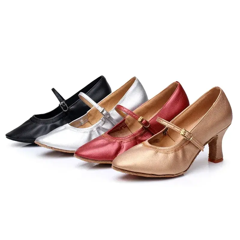 XIHAHA New Modern Dance Shoes Woman Girls Dancing Shoes High Heeled Ballroom Latin Dance Shoes for Women 3CM 5CM 7CM Heel