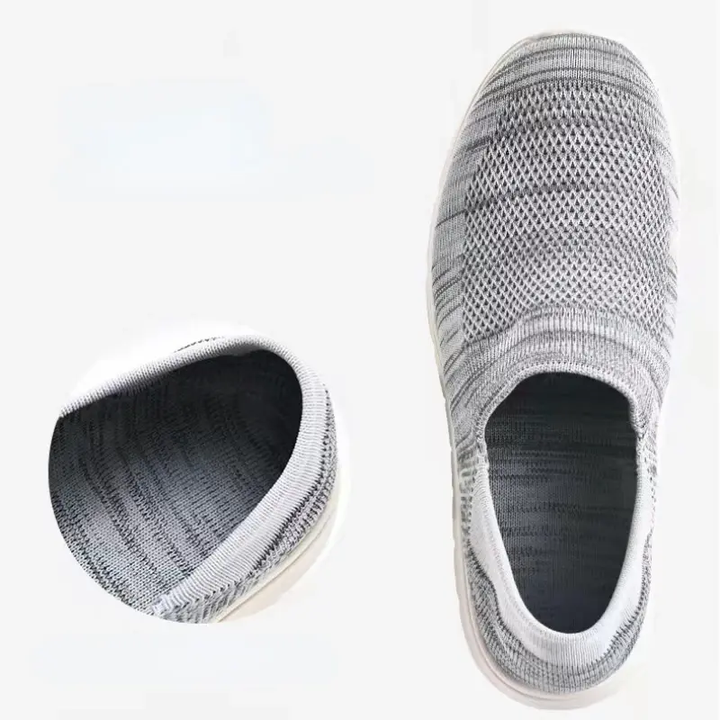 XIHAHA Middle Aged Elderly Shoes Men Breathable Mesh Sneaker Lightweight Loafers Walking Shoe Slip-on Tennis Shoes Woman Couple