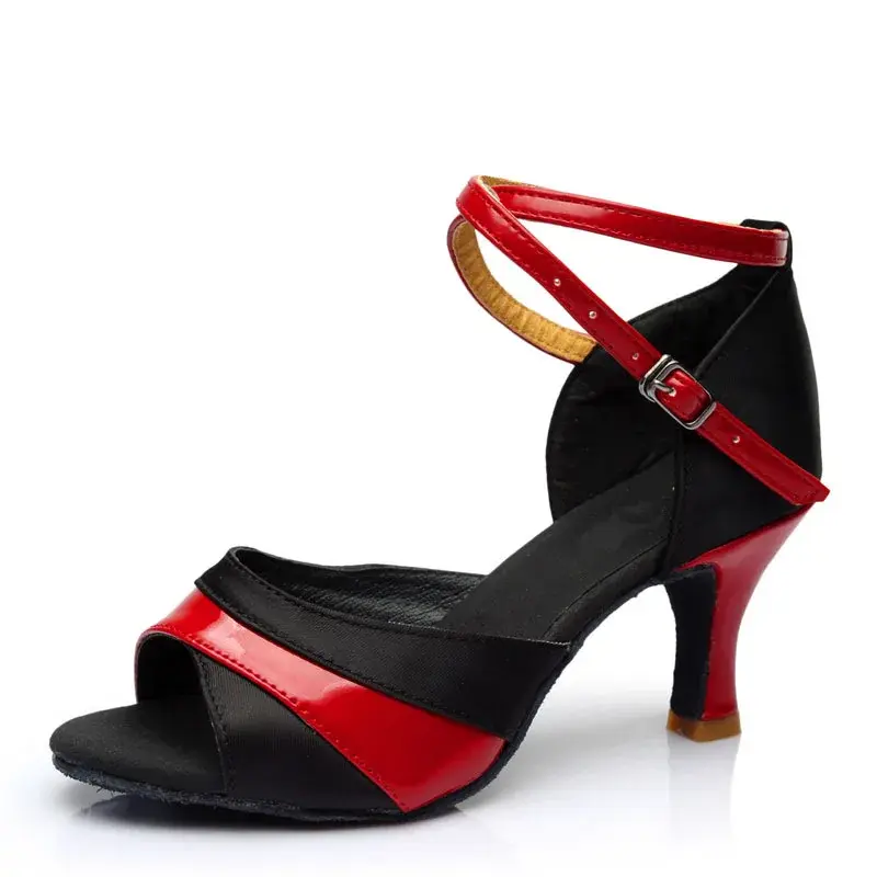 XIHAHA Fashion Girls Ladies Women's Tango Salsa Dance Ballroom Latin Dance Shoes 5.5/7.5cm Heels Woman Sandals Shoe