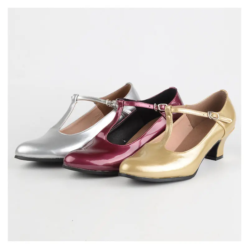 XIHAHA Soft Sole Women Non-slip Ballroom Dance Shoes Modern Girls Tango Samba Latin Dancing Shoes Ladies 4CM Sandal Salsa Shoes