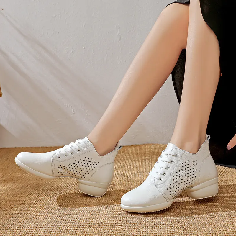 Casual Female Shoes Mesh Dance Sneakers for Women Jazz Salsa Dance Shoes Hip Hop Modern Dancing Shoe Ladies Girls Outdoor Sports