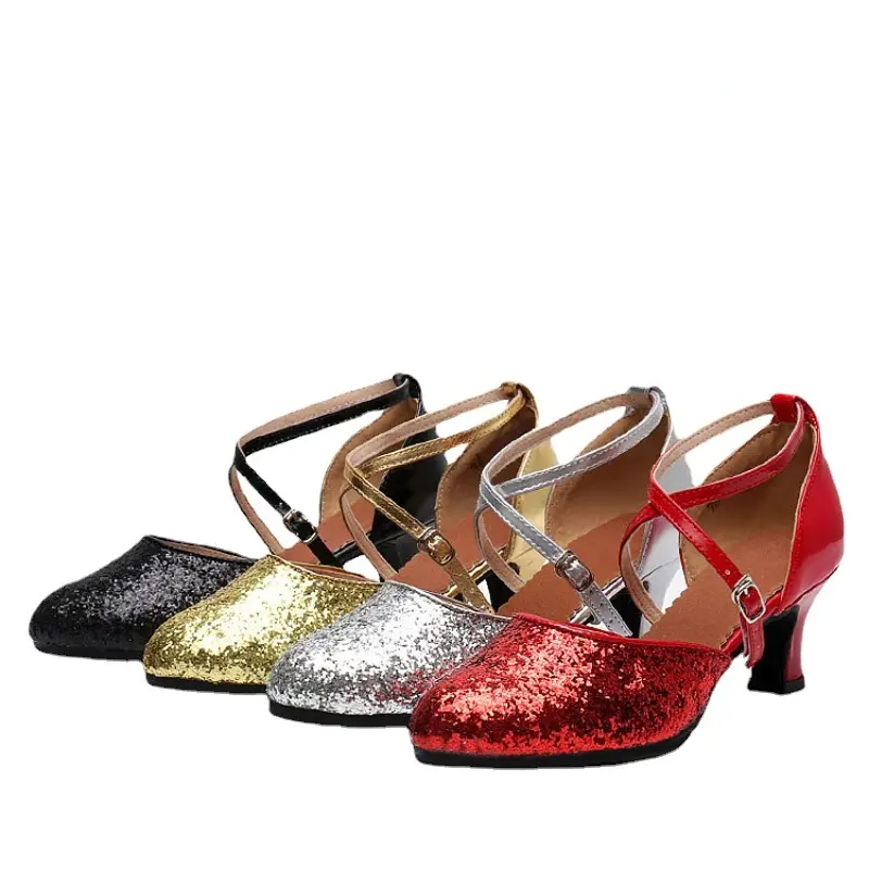 XIHAHA Soft Sole Latin Dance Shoes Women Ballroom Ladies Dancing Shoes for Girls Dance Sneaker Hight Heel Practice Latin Shoes