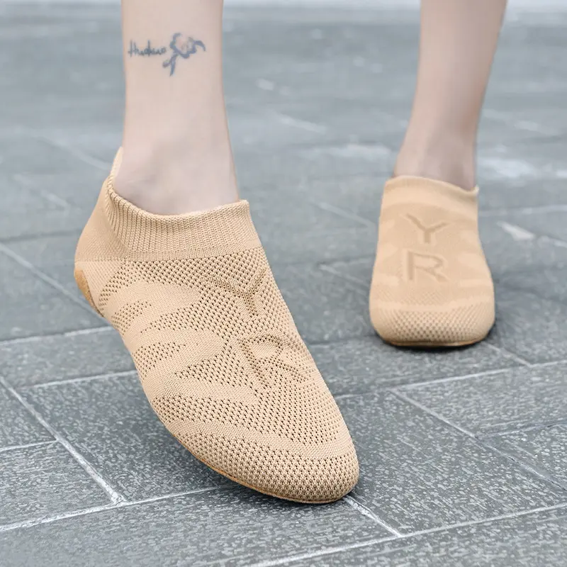 Fashion Man Women's Jazz Slip on Sneakers Net Dancing Shoes for Men Adult Kids Girls Black Sports Boots Jazz Dance Shoes Couples