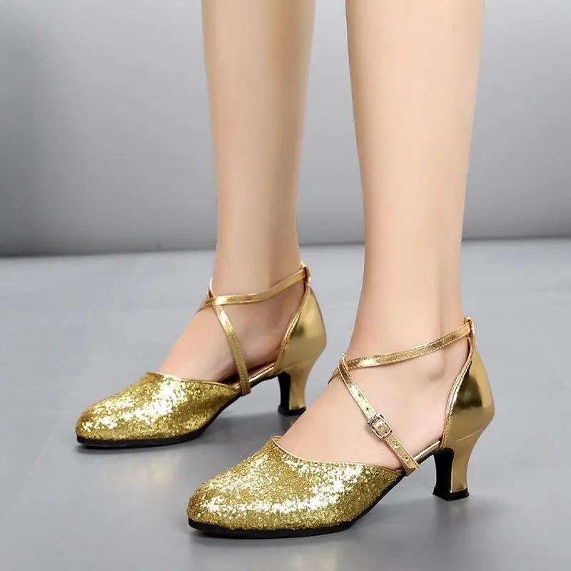 XIHAHA Soft Sole Latin Dance Shoes Women Ballroom Ladies Dancing Shoes for Girls Dance Sneaker Hight Heel Practice Latin Shoes