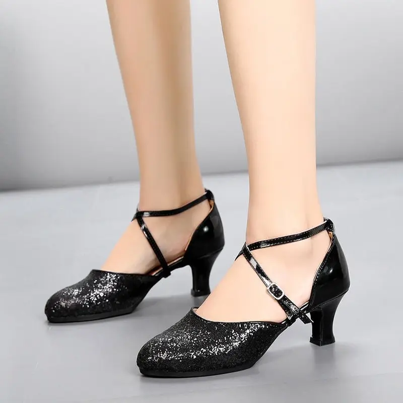XIHAHA Soft Sole Latin Dance Shoes Women Ballroom Ladies Dancing Shoes for Girls Dance Sneaker Hight Heel Practice Latin Shoes