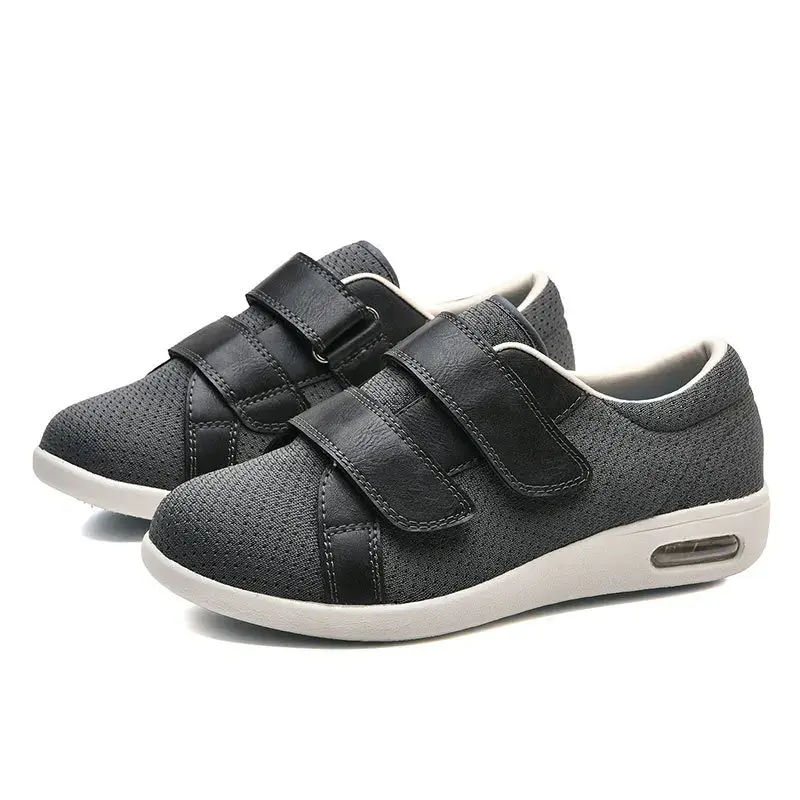 XIHAHA Casual Senile Orthopedics Wide Feet Swollen Shoes Thumb Eversion Adjusting Soft Comfortable Diabetic Shoe Walking Shoes